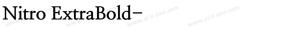 Nitro ExtraBold字体转换